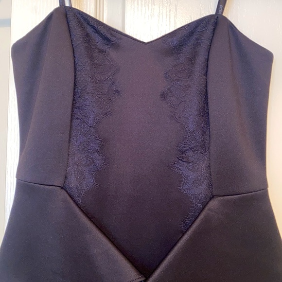 BCBGeneration Black Lace Ruffle Cocktail Dress - Picture 3 of 7